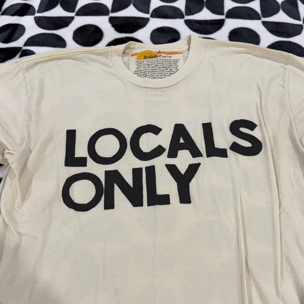 Aviator Nation “Locals Only” T-shirt Vintage White - Picture 2 of 7